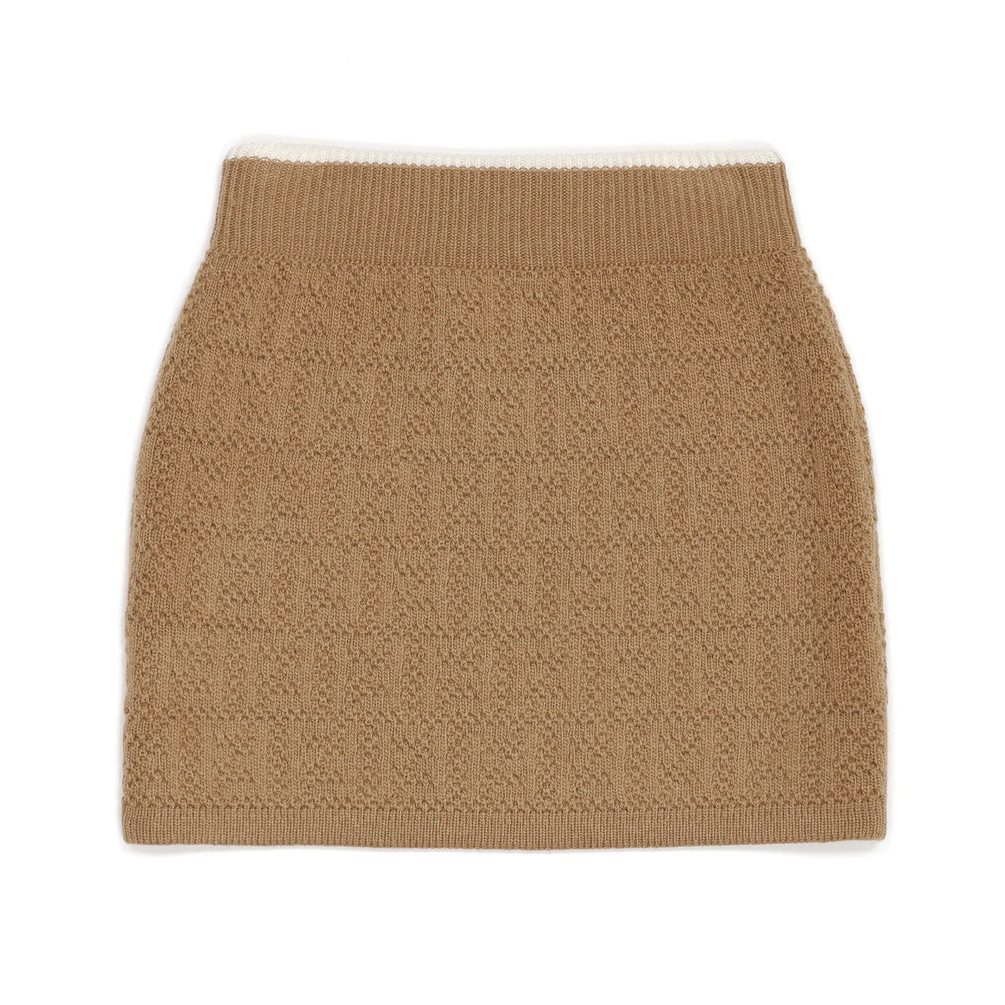 Fendi Tan Wool Skirt