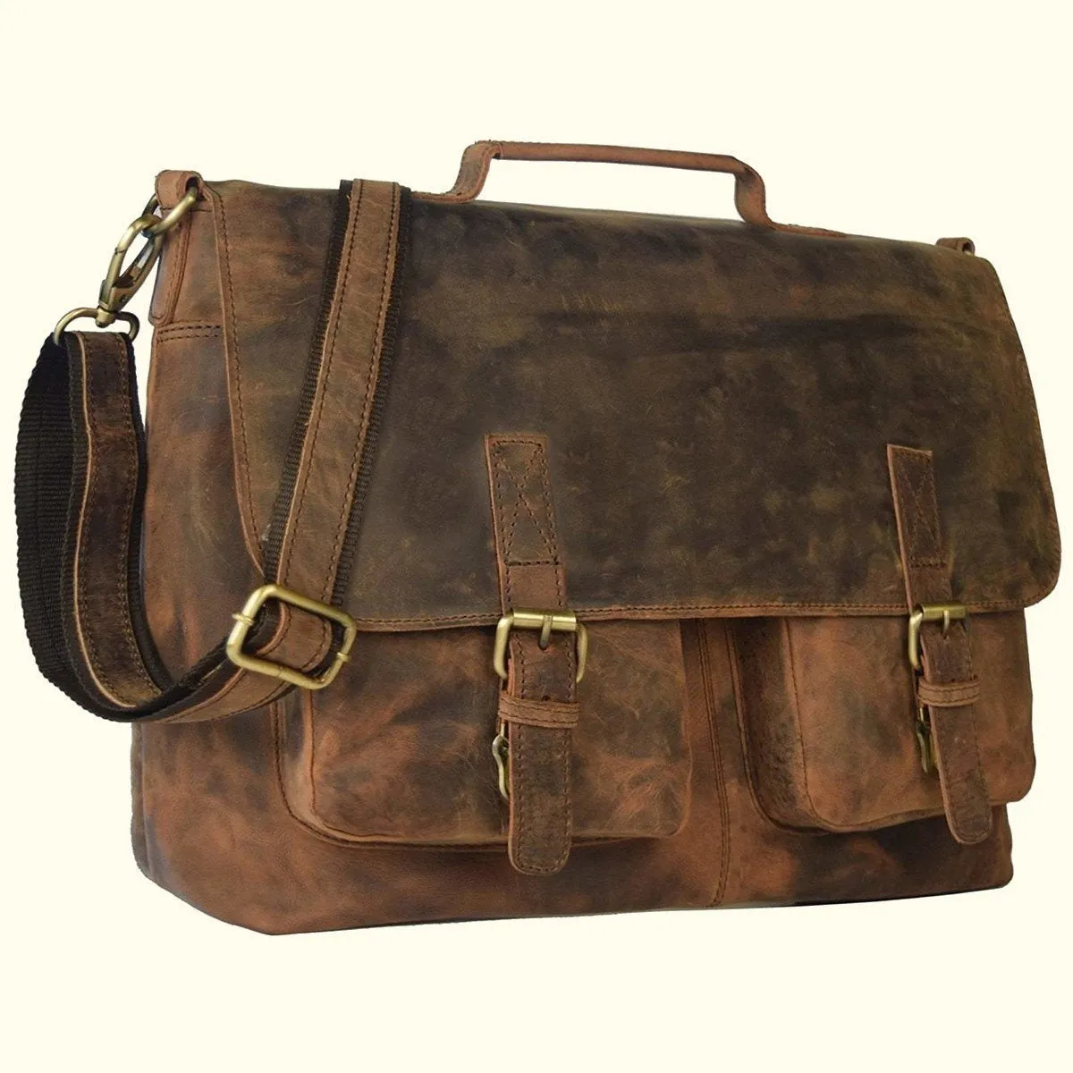 Full Grain Vintage Buffalo Leather Bag