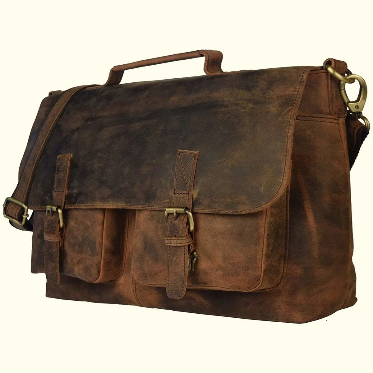 Full Grain Vintage Buffalo Leather Bag