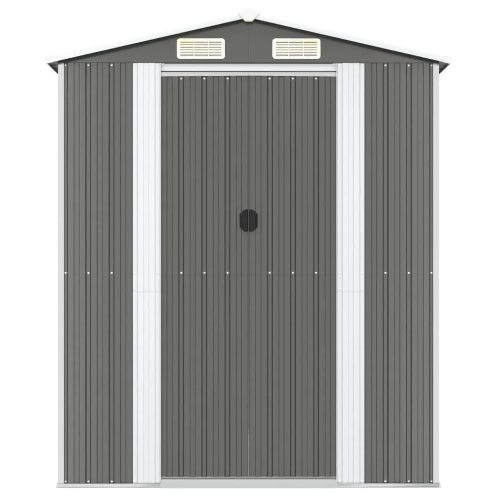 Garden Shed Light Grey 192x191x223 cm Galvanised Steel