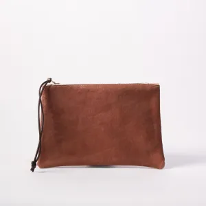 Harpers Italian Leather Pouchette in Brown combo