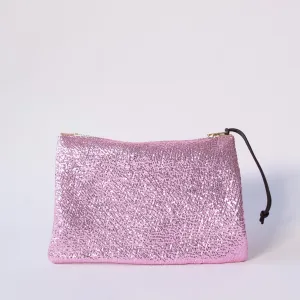 Harpers Italian Leather Pouchette in Disco Pink