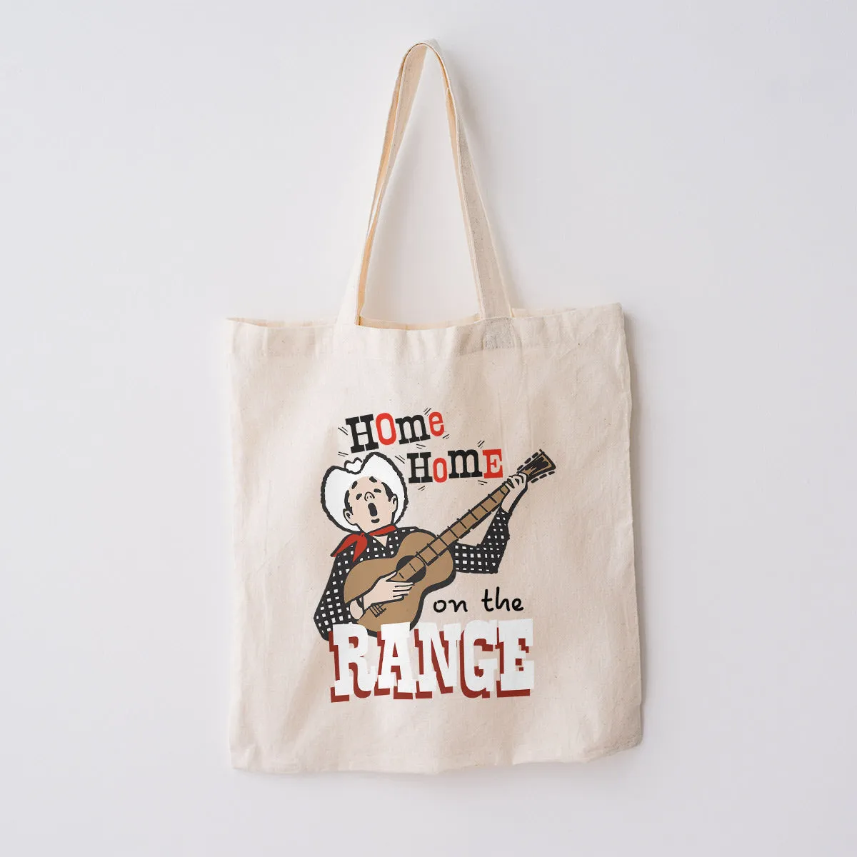 Home On The Range Cowboy Tote Bag Large Canvas Tote Grocery Totes