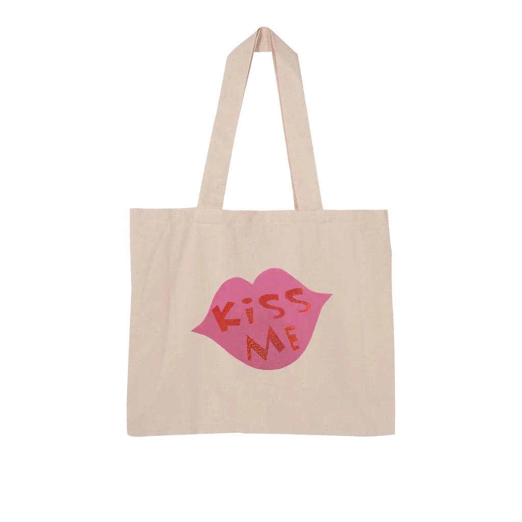 KissMe Large Organic Tote Bag