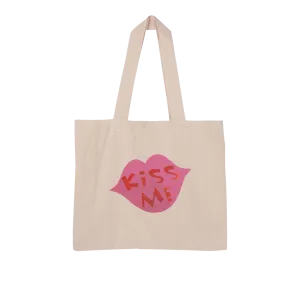 KissMe Large Organic Tote Bag