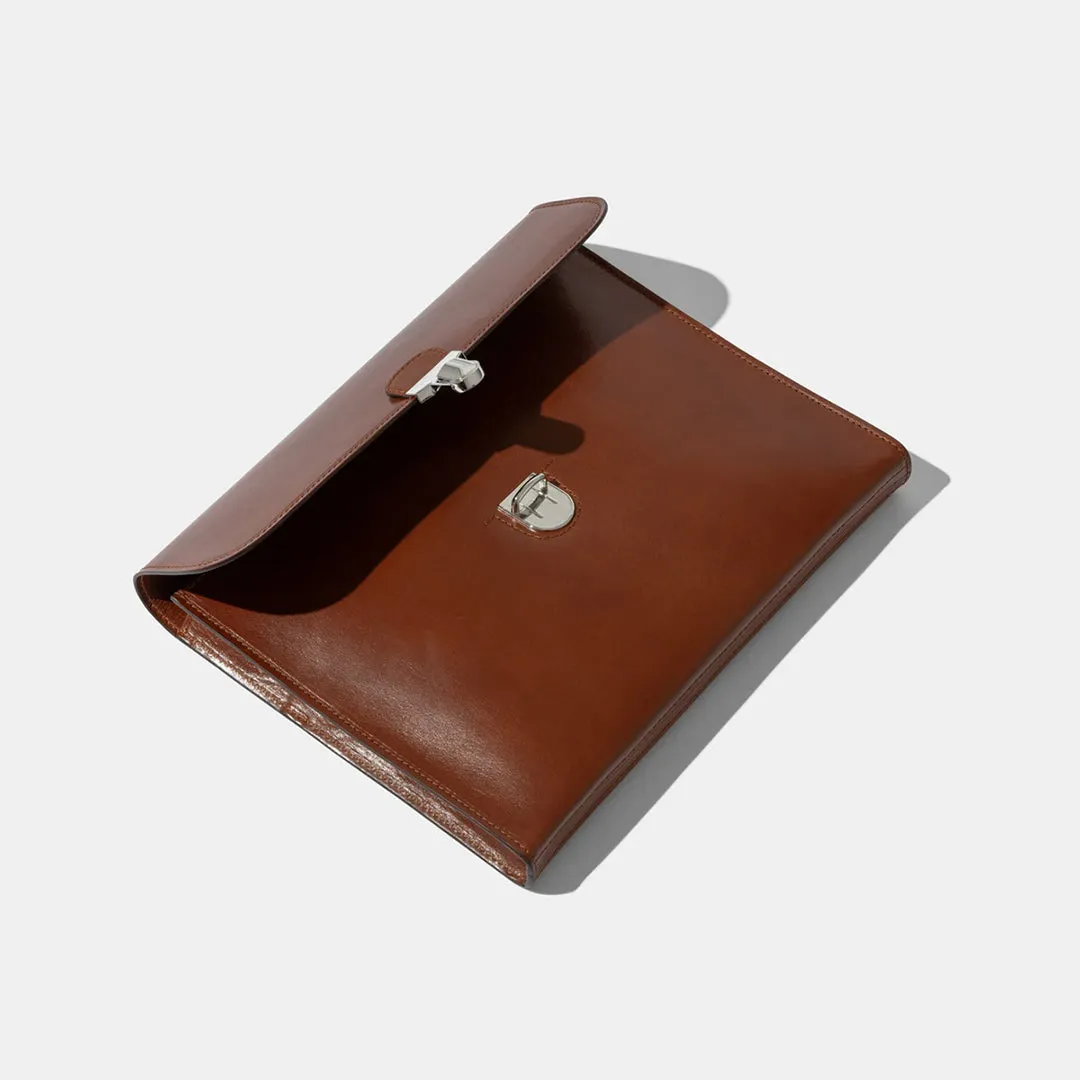 Laptop Portfolio - Cognac Leather by Baron