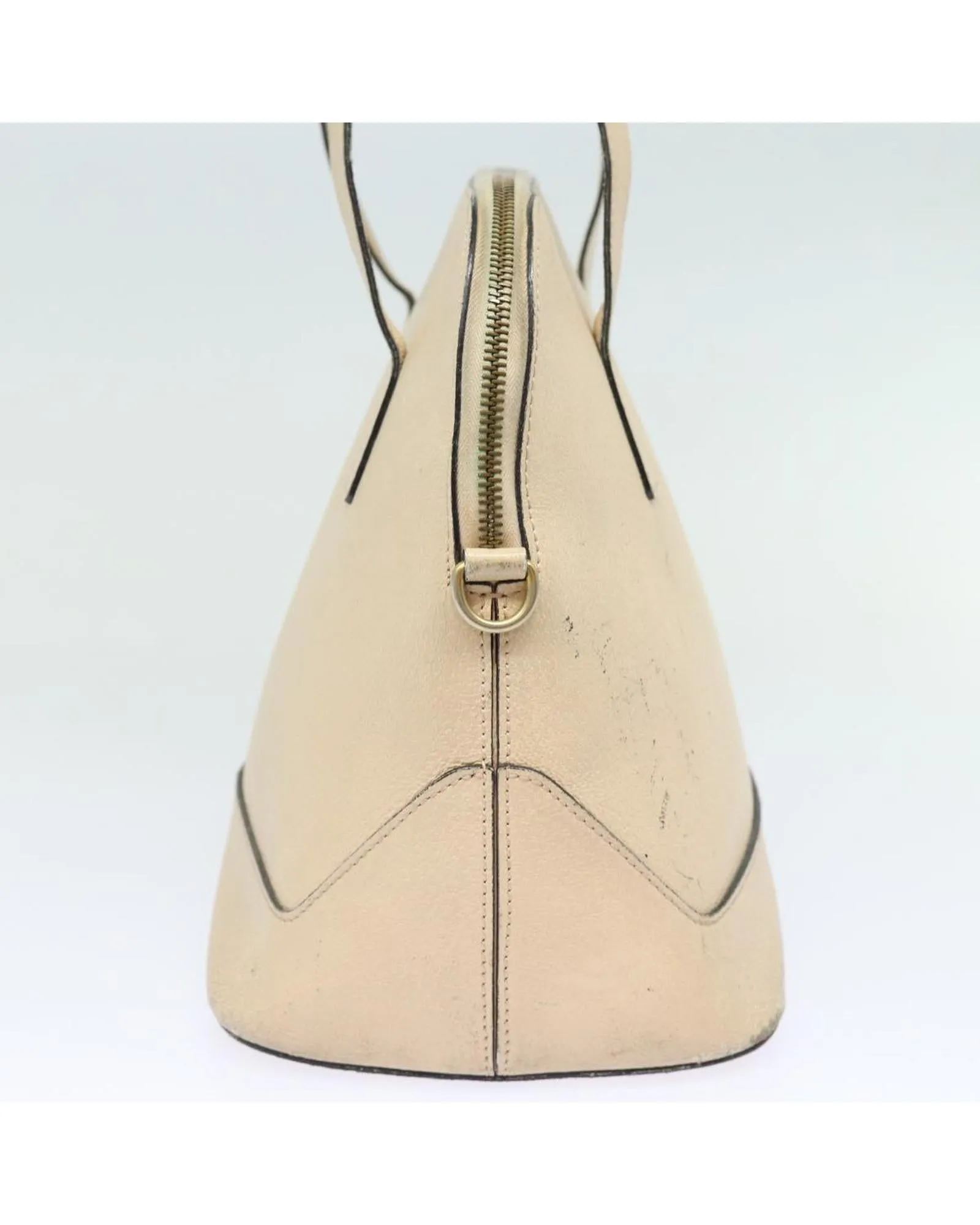 Leather Hand Bag with Handle Drop and Distinctive Design