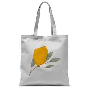 Lemon and Leaves Classic Sublimation Tote Bag