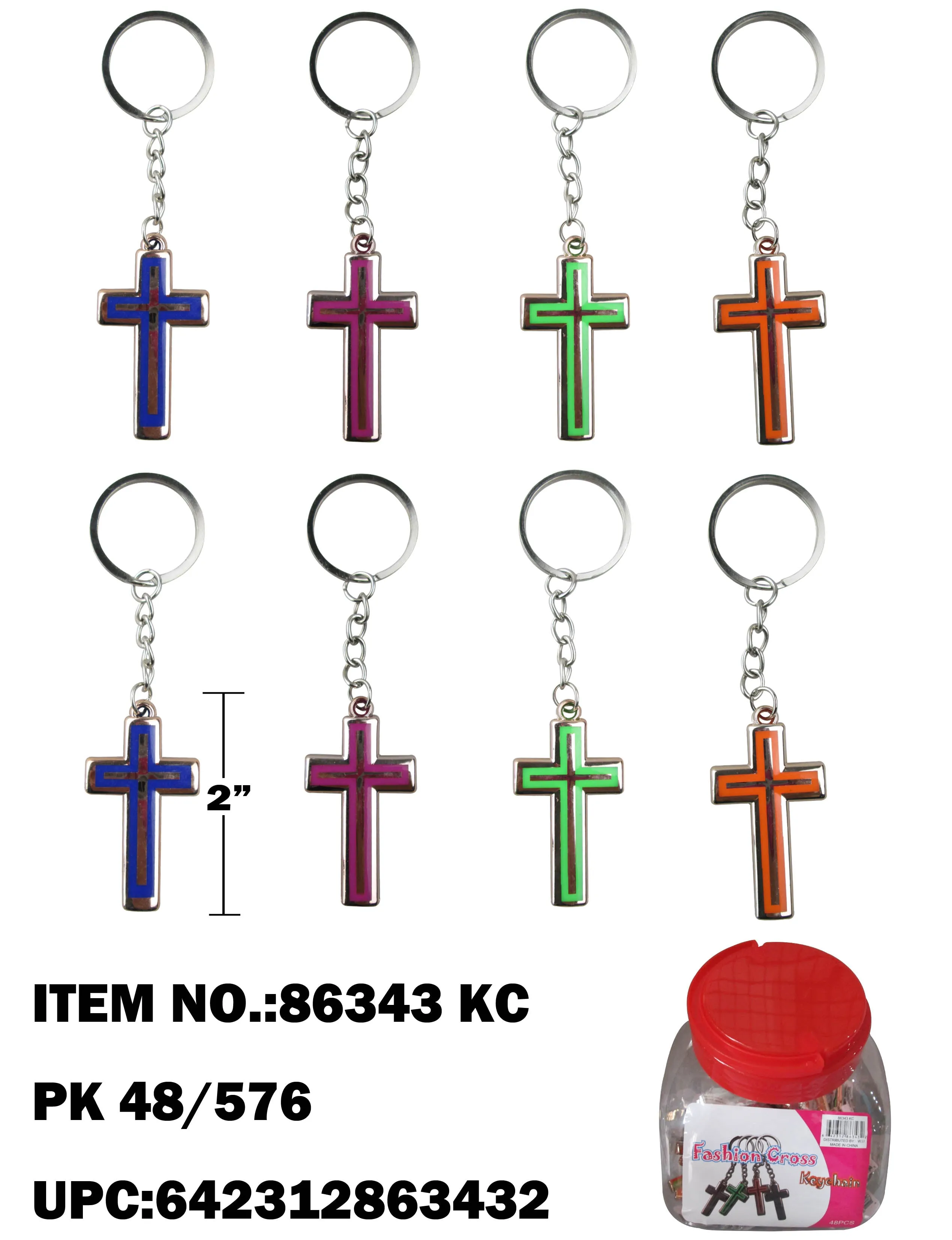 METALLIC CHRISTIAN CROSS