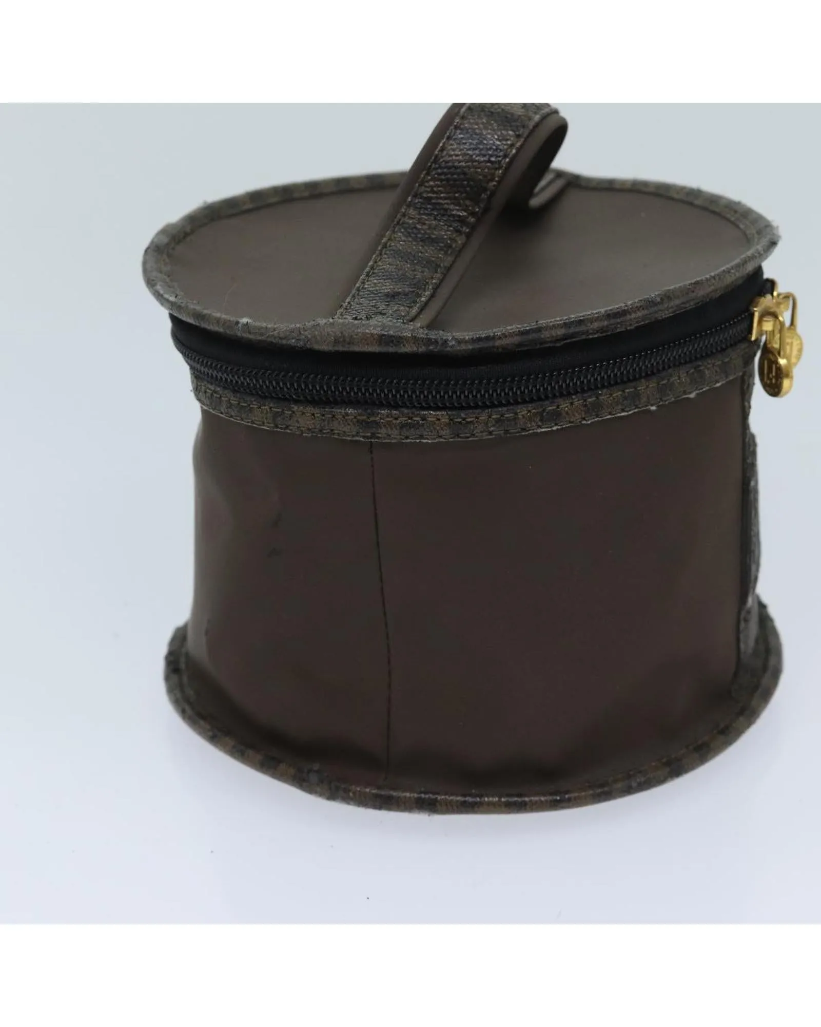 Nylon Brown Hand Bag with Accessory - C Rank