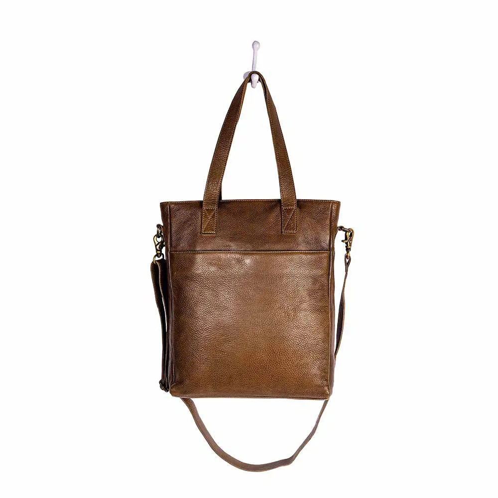 Open Plain Leather Bag