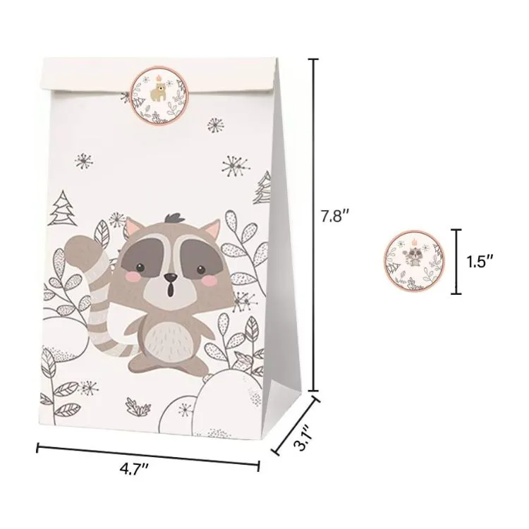 Paper Party Bag | Woodland Animal | 12 Pcs