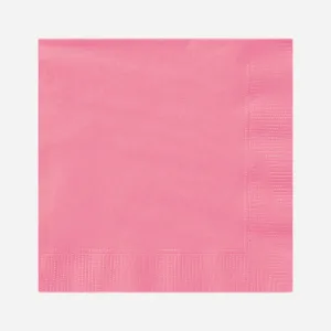 Plain Rose Pink Party Napkins