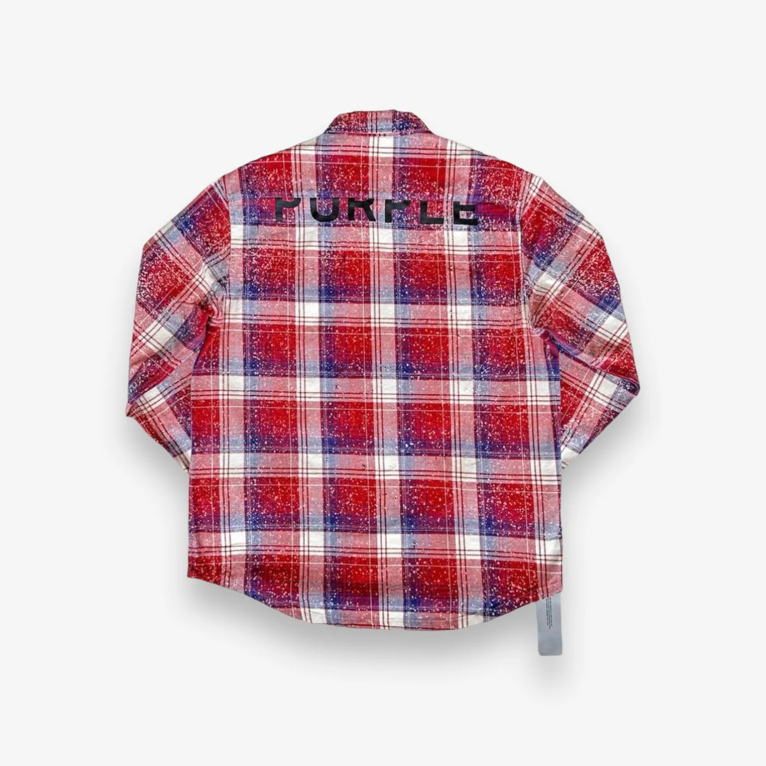 Purple Brand Plaid LS Shirt Red