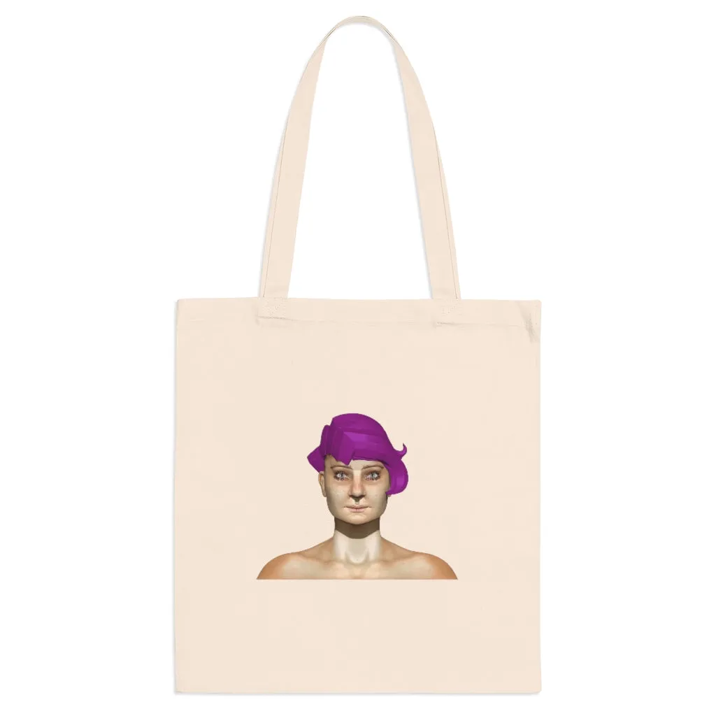 Purple Hair Girl Tote Bag