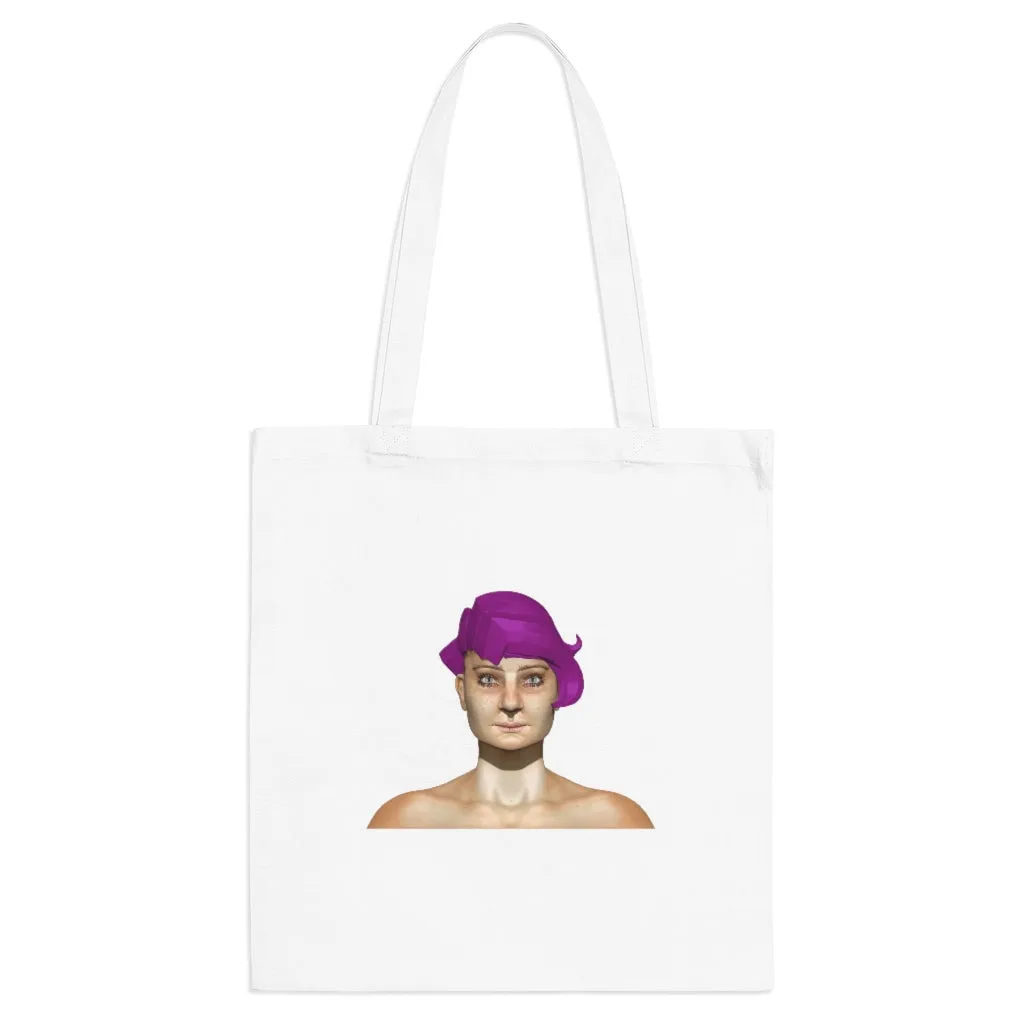 Purple Hair Girl Tote Bag