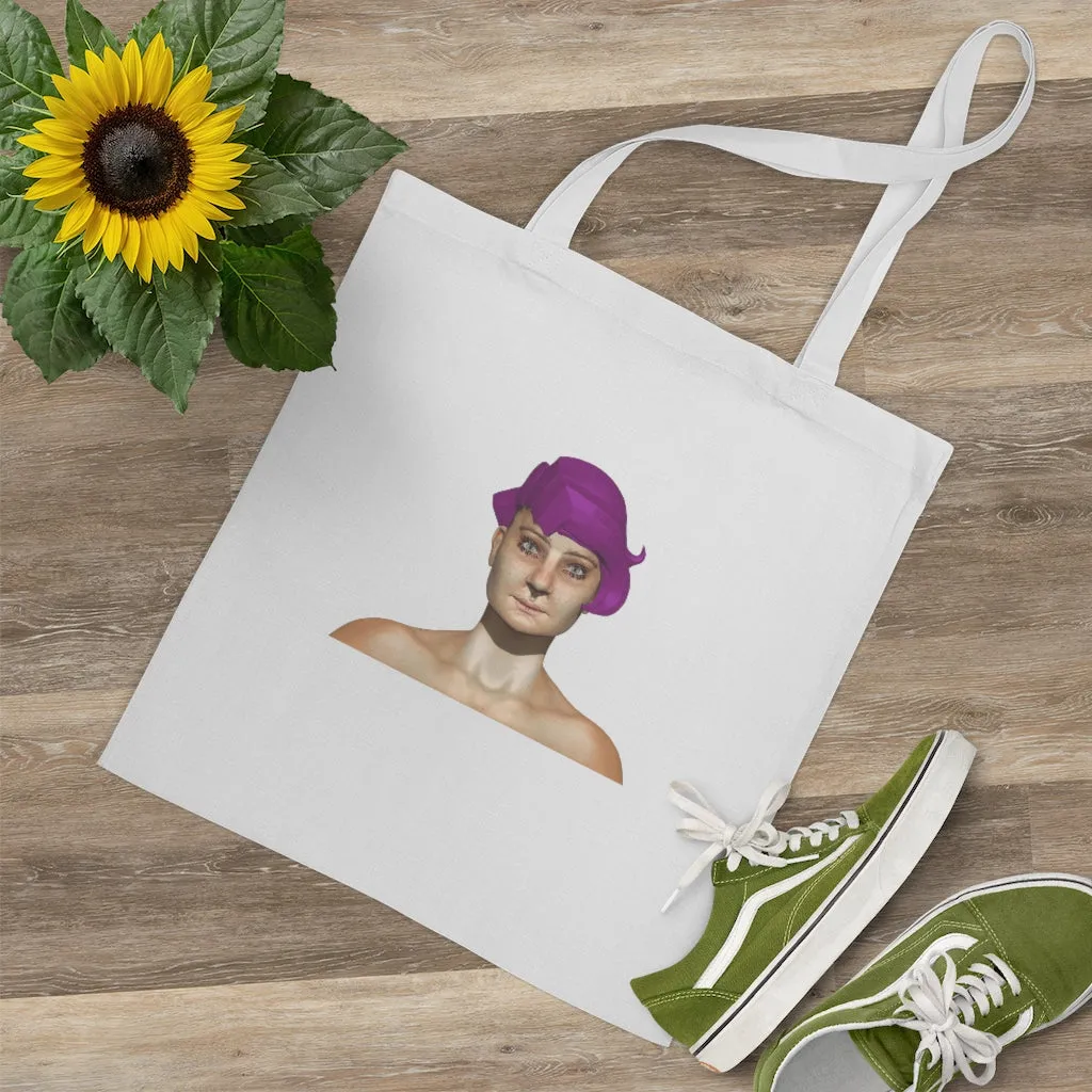 Purple Hair Girl Tote Bag