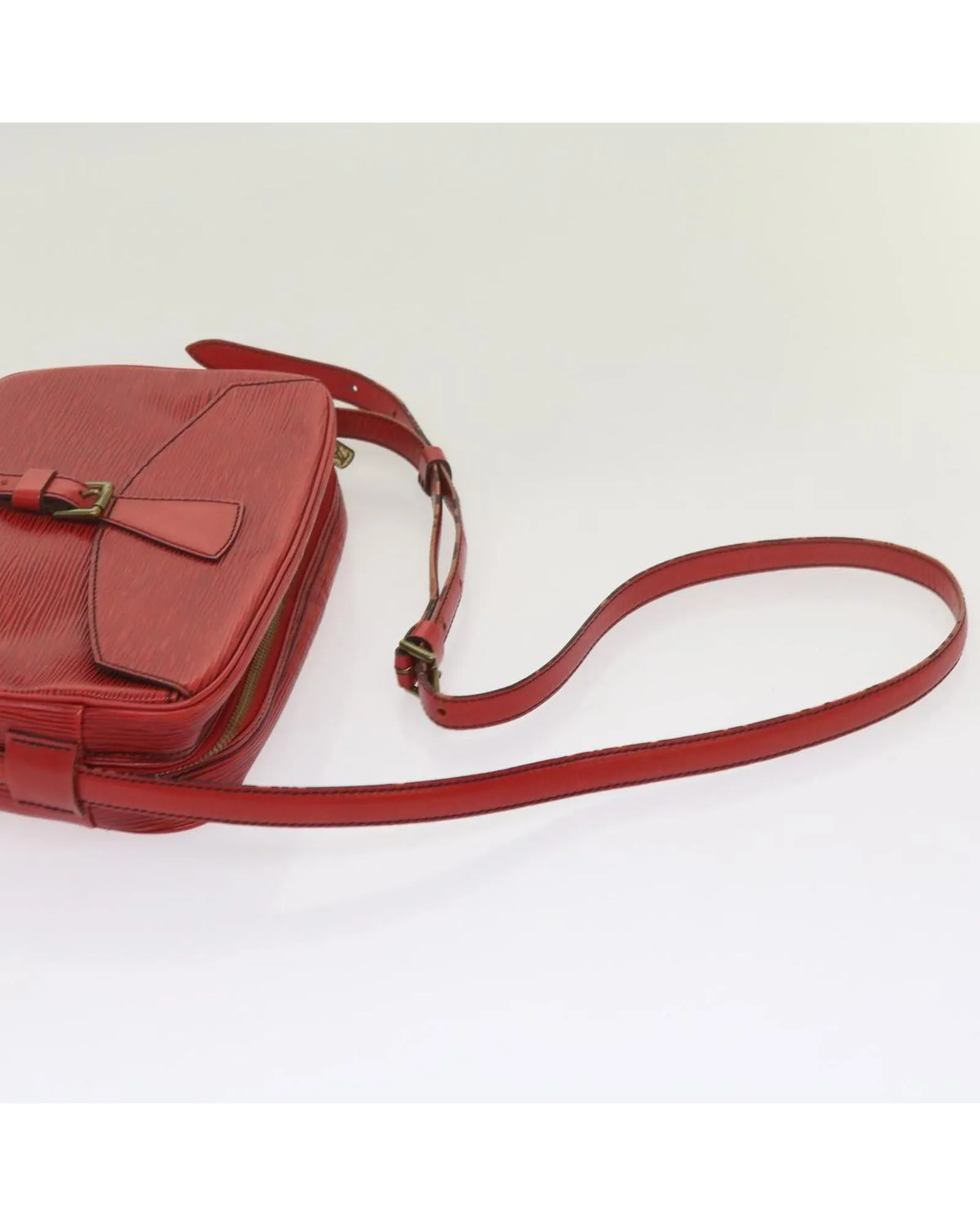 Red Epi Leather Shoulder Bag with Accessory - Vintage LV