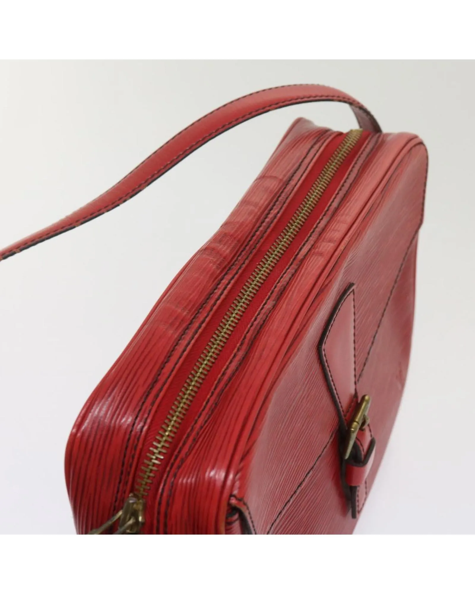 Red Epi Leather Shoulder Bag with Accessory - Vintage LV