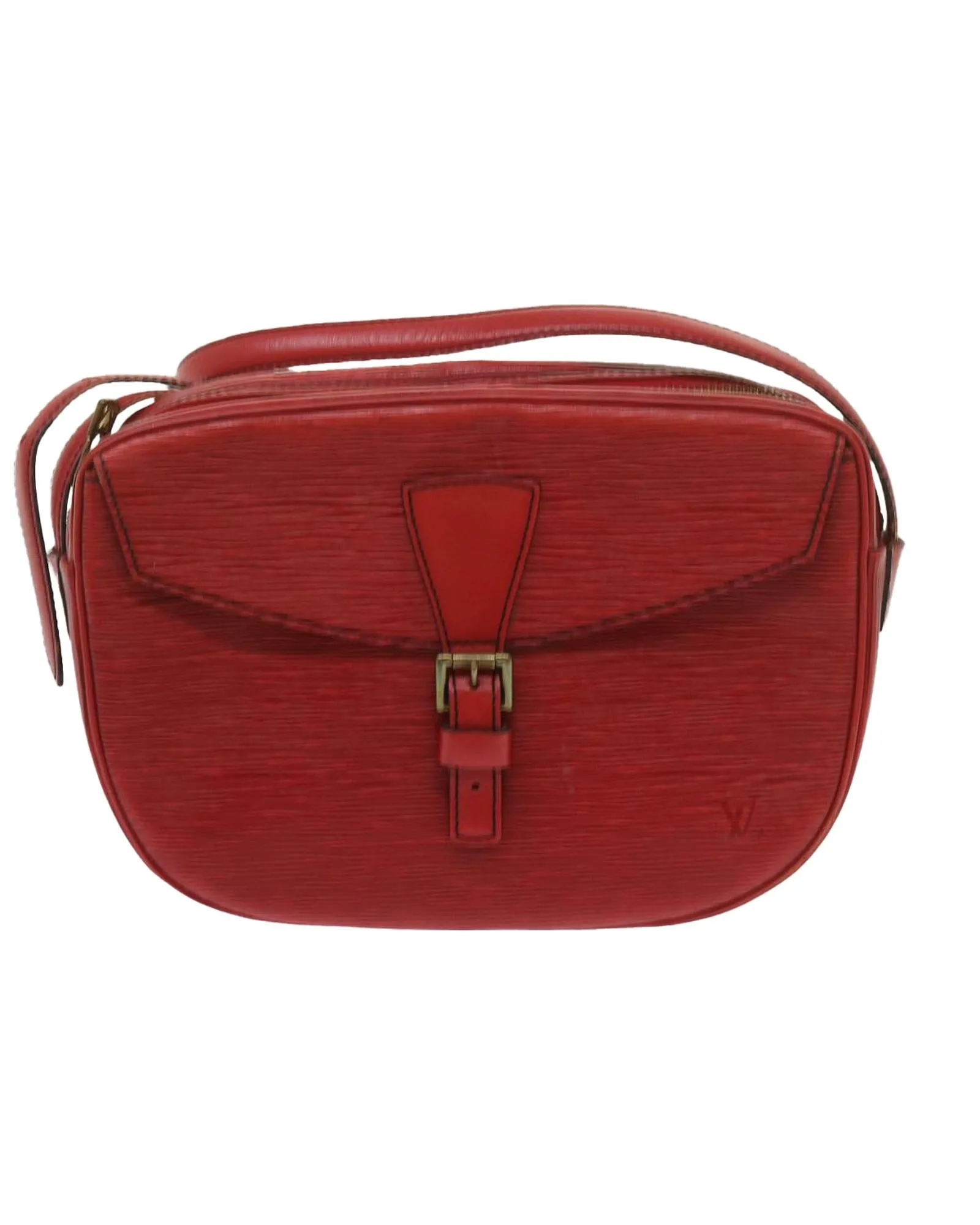 Red Epi Leather Shoulder Bag with Accessory - Vintage LV