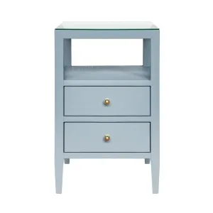 Roscoe Light Blue Side Table by Worlds Away