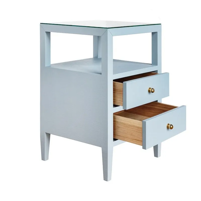 Roscoe Light Blue Side Table by Worlds Away