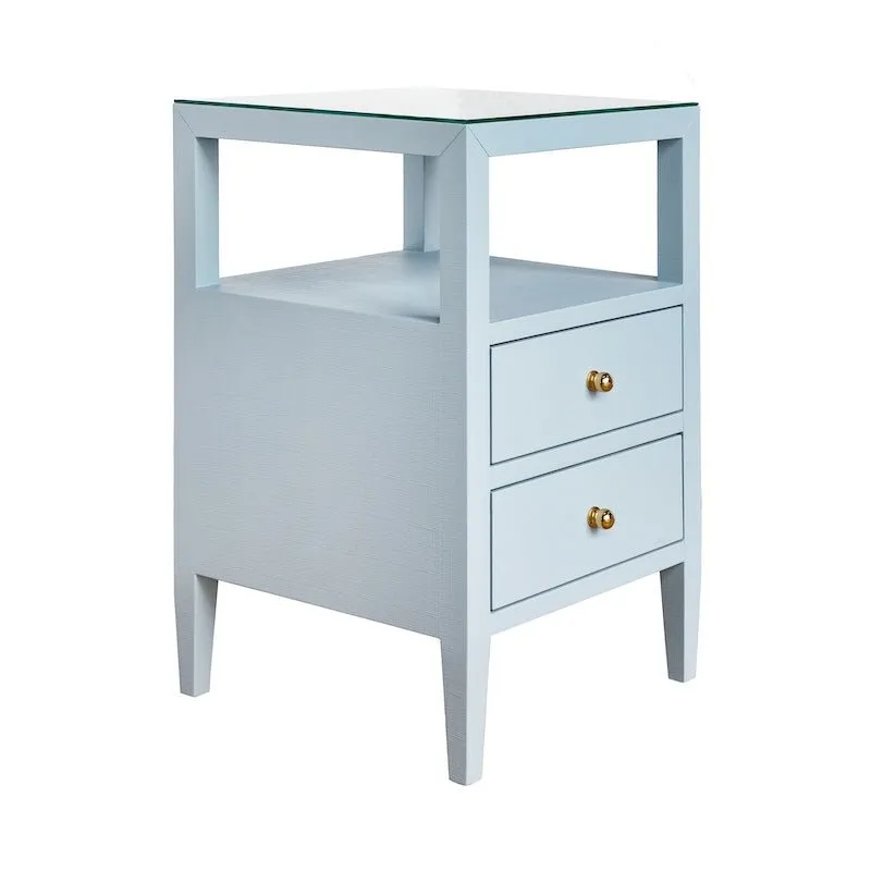 Roscoe Light Blue Side Table by Worlds Away