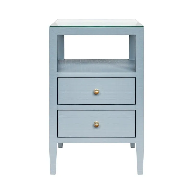 Roscoe Light Blue Side Table by Worlds Away