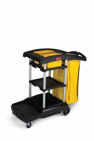 RUBBERMAID HIGH CAPACITY CLEANING CART BLACK