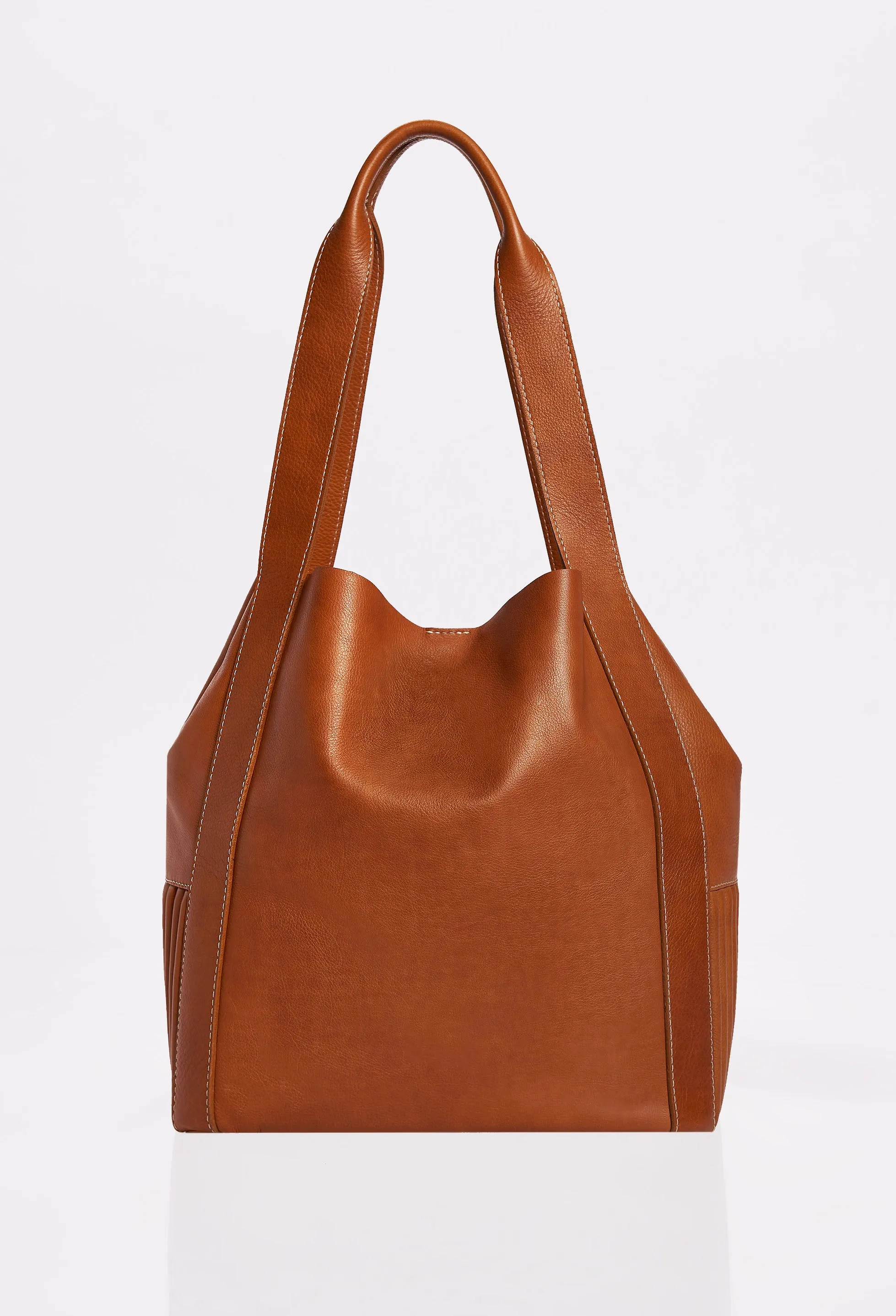 Tan Leather Bucket Bag 'Ushuaia'