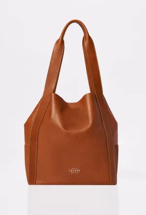 Tan Leather Bucket Bag 'Ushuaia'