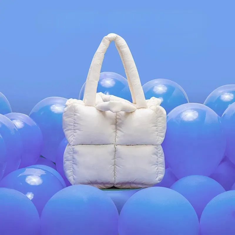 TEEK - Nylon Square Puff Handbag