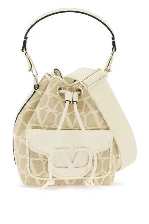 Valentino Garavani Locò Iconographer Toile Bucket Bag