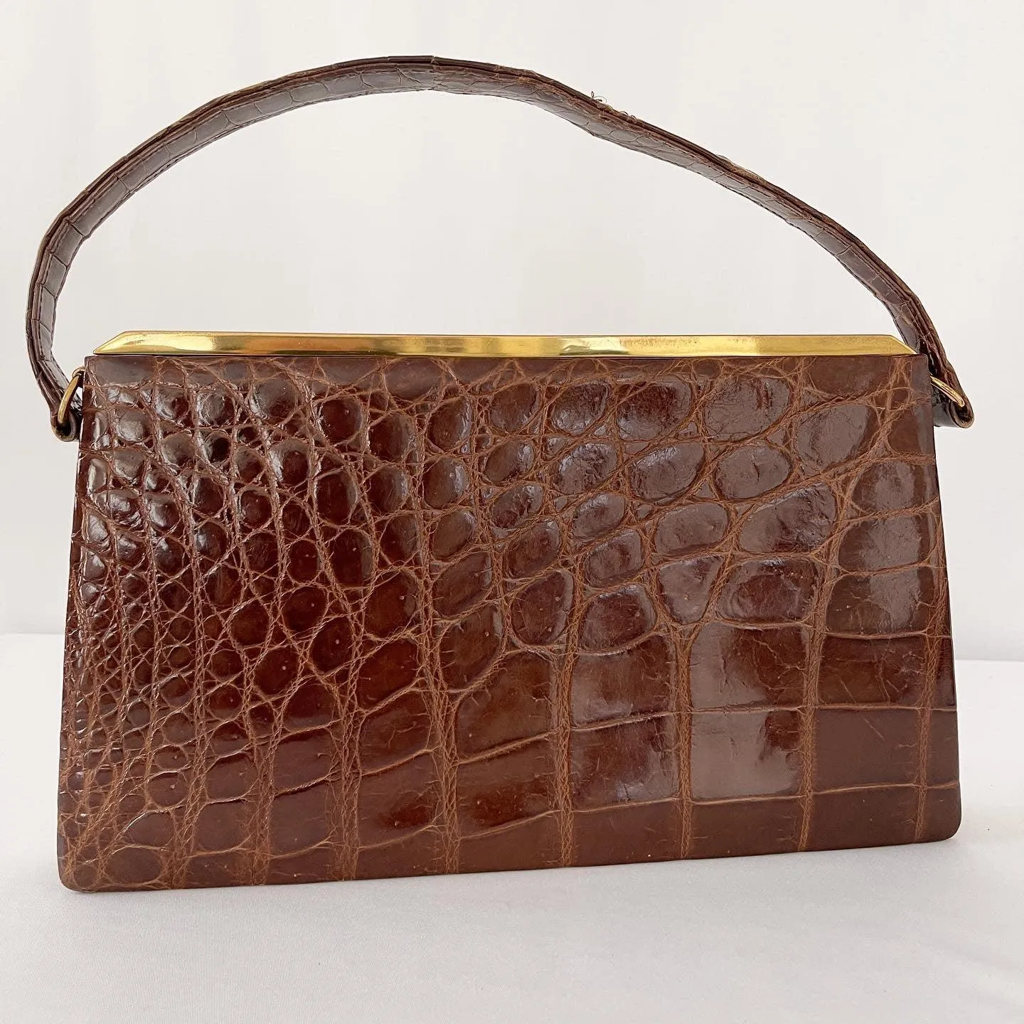 VINTAGE CROCODILE LEATHER BAG