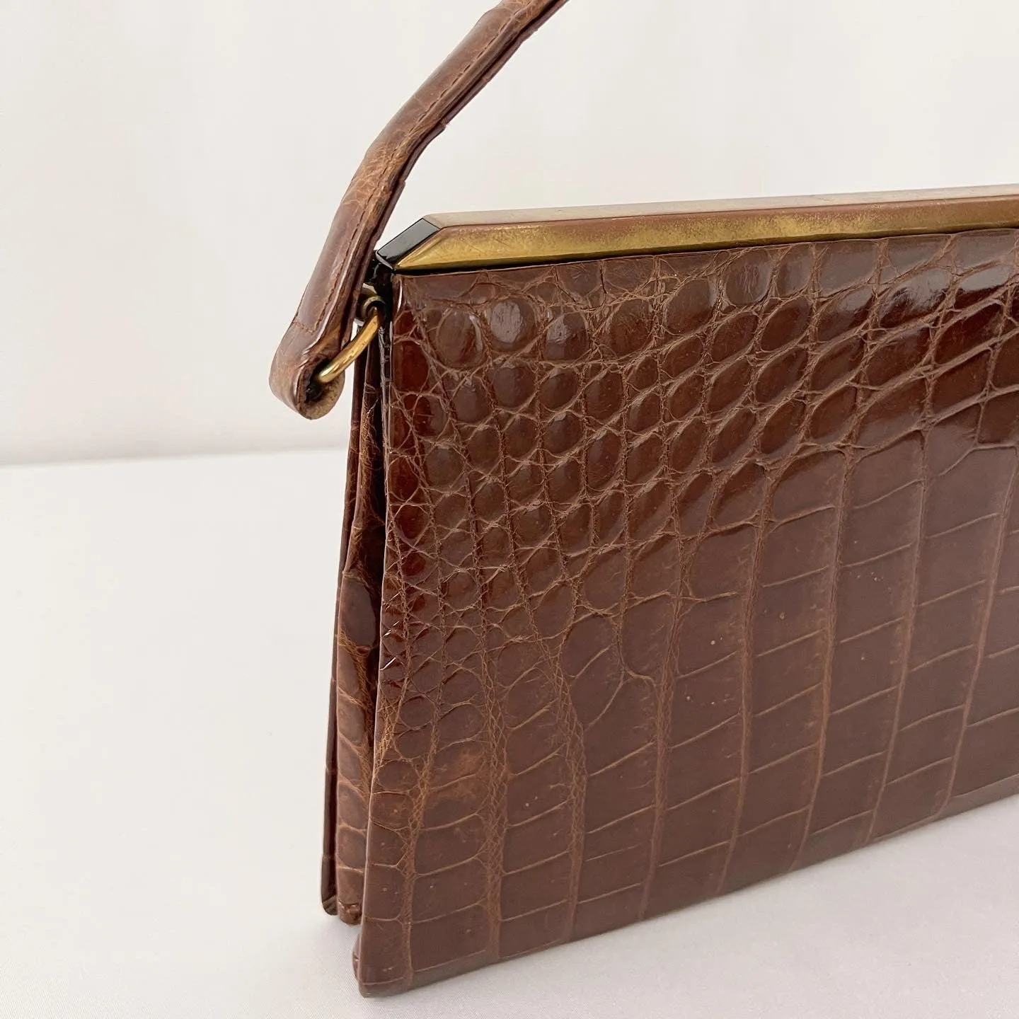 VINTAGE CROCODILE LEATHER BAG