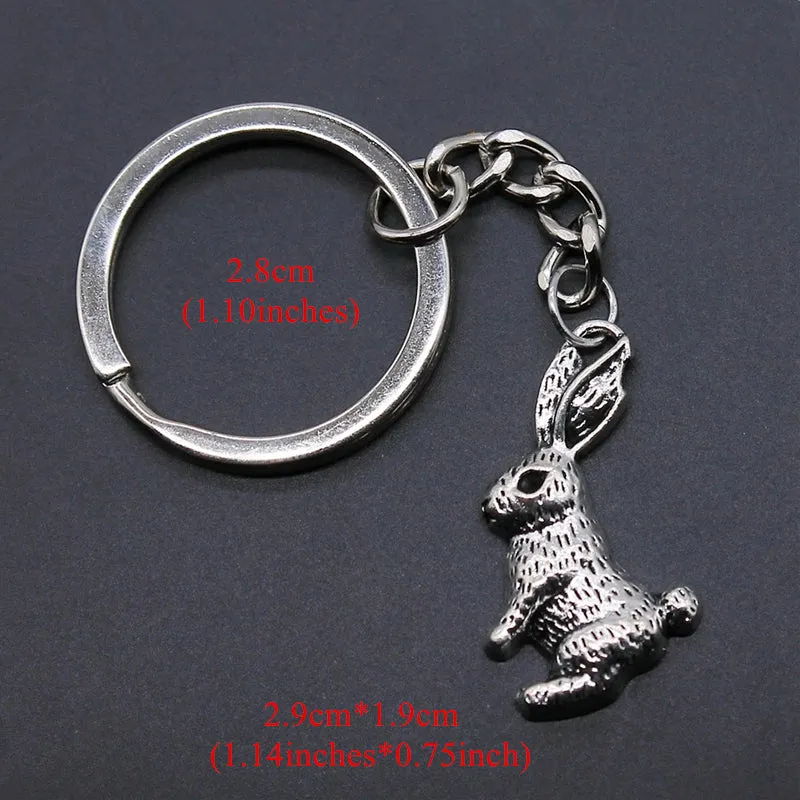 Vintage Rabbit Pendant Keychain for Your Bag or Purse