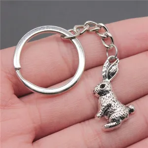 Vintage Rabbit Pendant Keychain for Your Bag or Purse