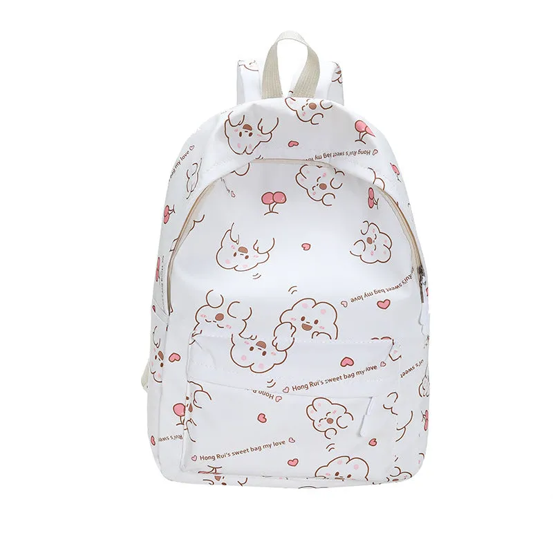 Wholesale Middle School Student Schoolbag Large Capacity Waterproof Nylon Backpack Printing Middle School Student Travel Leisure Outdoor Bag