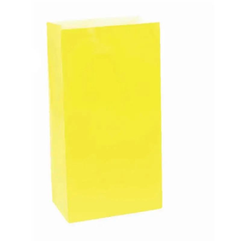 Yellow Sunshine Party Bags 13cm x 25cm - 12 Pkt