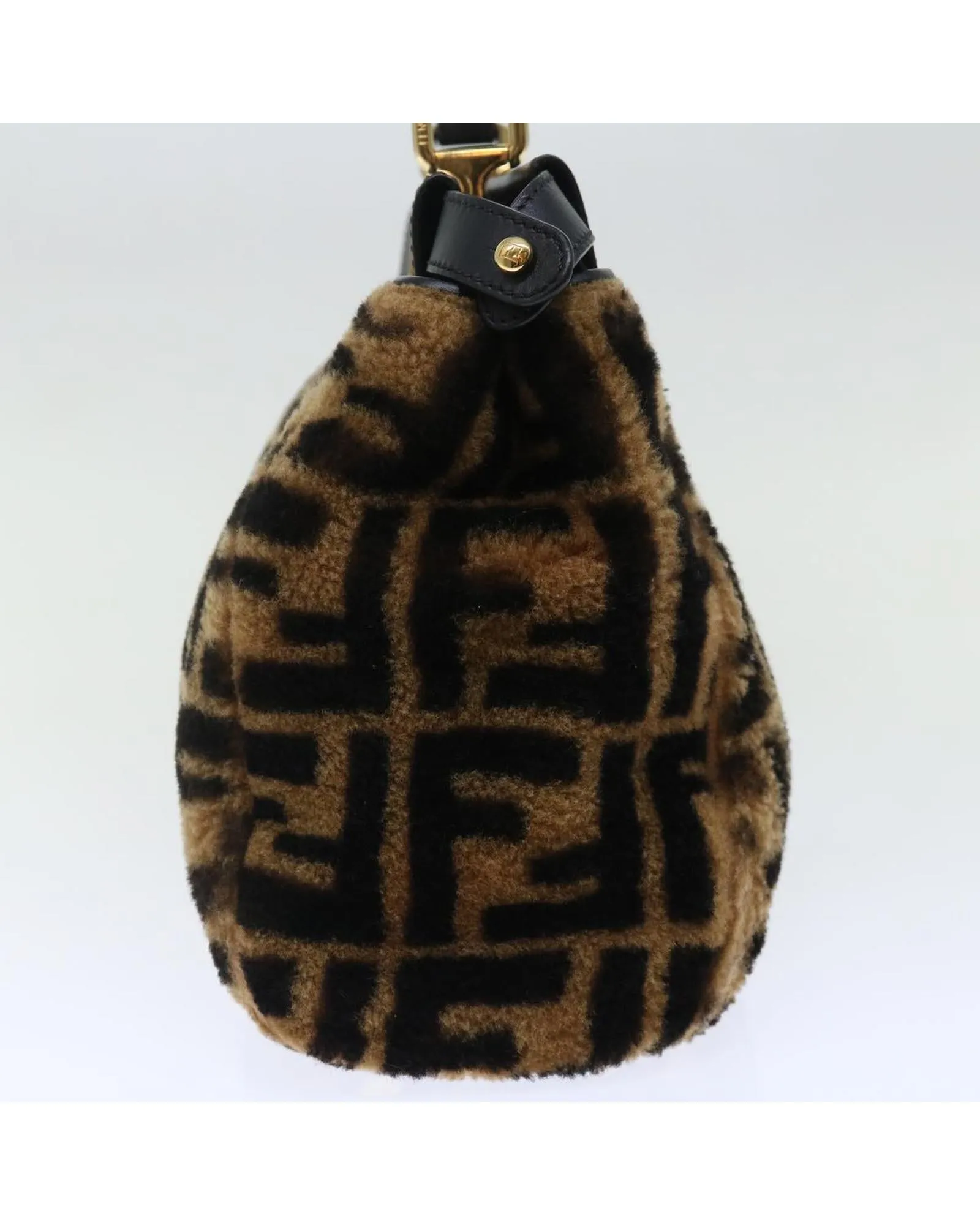 Zucca Canvas Peek A Boo Hand Bag - Brown/Black